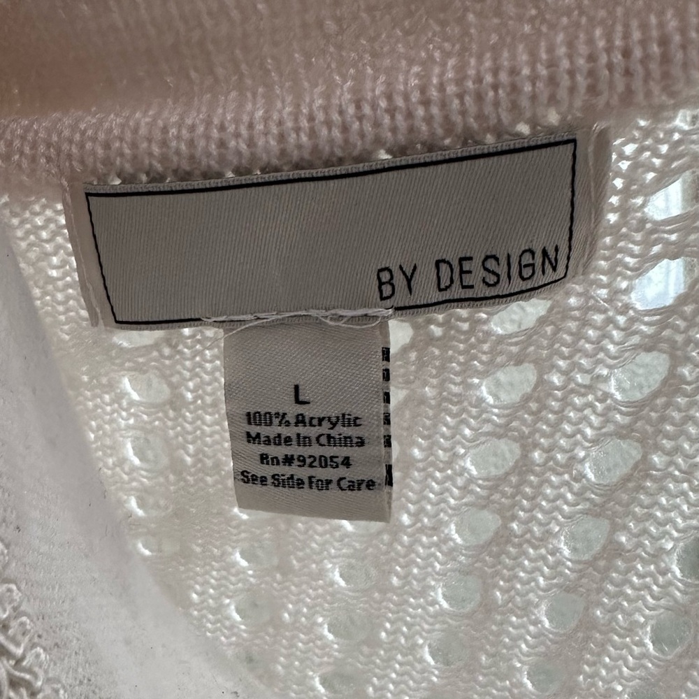 By Design Zena Off White Cardigan Size L - Picture 6 of 7